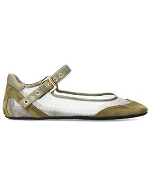 Premiata Buckle Ballet Flats - White