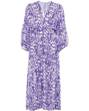 Eres Sky Silk Beach Dress - Purple