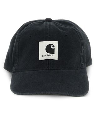 Carhartt Logo-Patch Canvas Cap - Black