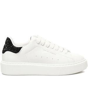 Crime London Plateau-Sneakers mit Kristallen - Weiß