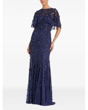 Mac Duggal Maxi-Jurk Verfraaid Met Kralen - Blauw