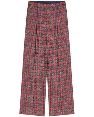 Dries Van Noten Tailored Jacquard Pants - Purple