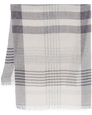 Peserico Lurex-Detail Scarf - Grey