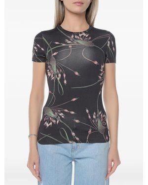 Ted Baker Lexiii Floral-Print T-Shirt - Black