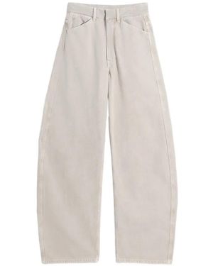 Lemaire Twisted-Seam High-Waisted Pants - White