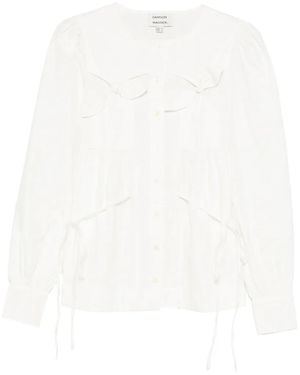 Damson Madder Lettie Bow-Detail Blouse - White
