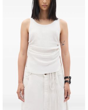 Ann Demeulemeester Mara Wrinkled Tank Top - White