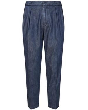 Briglia 1949 Portobello Pleated Tapered Trousers - Blue