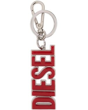 DIESEL Dsl 3D Metal Keyring - White