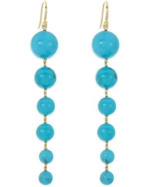 Irene Neuwirth 18Kt Gumball Drop Earrings - Blue