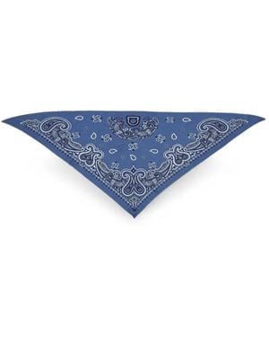Ferragamo Arabesque Print Triangle Scarf - Blue