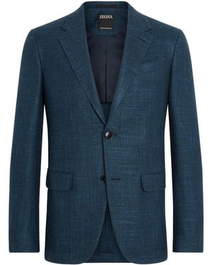 ZEGNA シングルジャケット - ブルー