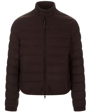 Moncler Quilted High-Neck Jacket - Brown