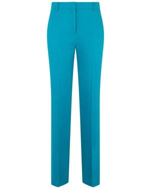 Alberta Ferretti High-Waisted Straight-Leg Pants - Blue