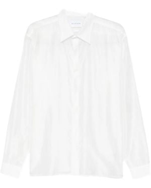 MARSĒM Sheer Long-Sleeve Shirt - White