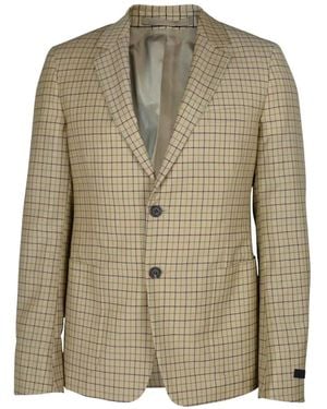 Prada Check-Pattern Blazer - Green