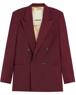 A PAPER KID Double-Breasted Blazer - Red