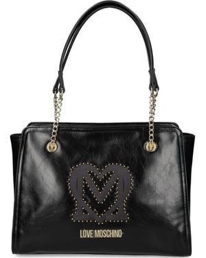 Love Moschino スタッズ ショルダーバッグ - ブラック