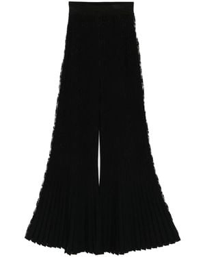 Elie Saab Gestrickte Schlaghose - Schwarz