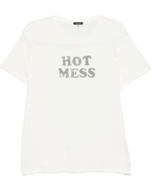 R13 T-Shirt Imprimé À Col Rond - White