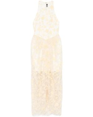 ROTATE BIRGER CHRISTENSEN Midikleid Mit Blumenperlen - Natur