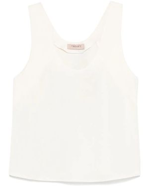 Twinset クレープ トップ - ホワイト