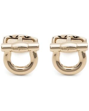Ferragamo Gancini Brass Cufflinks - Metallic
