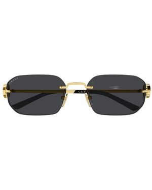 Gucci Interlocking G Rimless Sunglasses - Black
