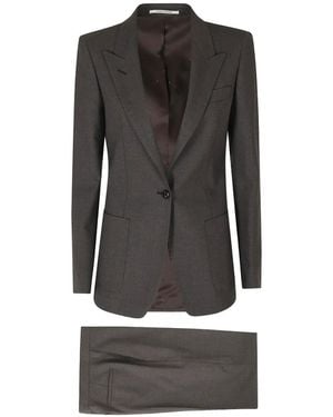 Tagliatore Single-Breasted Wool Suit - Black