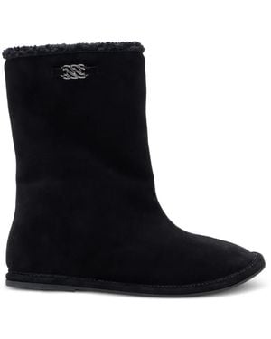Casadei Suede Ankle Boots - Black