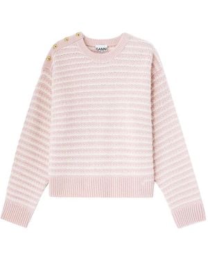 Ganni Wool Cotton Jersey - Pink