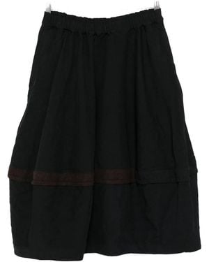 COMME DES GARÇON BLACK Elasticated-wais panelled midi skirt - Negro