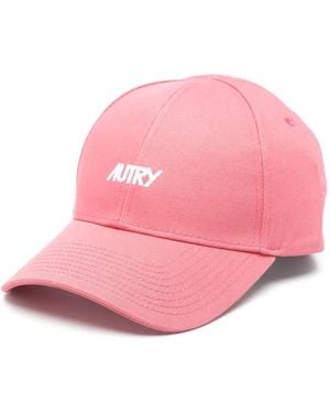 Autry Logo-Embroidered Cap - Pink