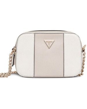 Guess Mini Sac À Bandoulière Noelle Color Block - Blanc