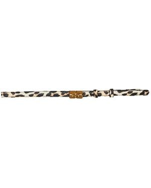 Ganni Kat Printed Belt - White