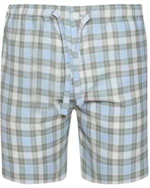 Loewe Check-Print Shorts - Blue