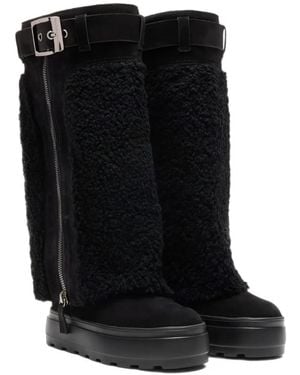 Casadei Ontario Sheepskin Boots - Black