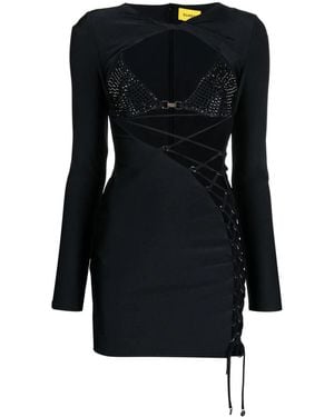 Dundas Minikleid Mit Schnürung - Schwarz