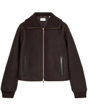 Agnona Cropped Double-Face Jacket - Brown