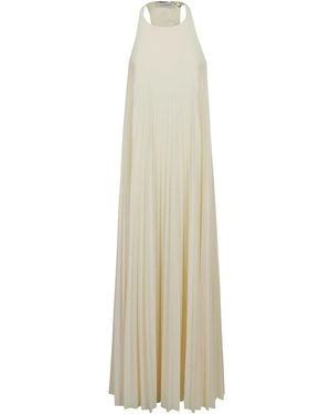 Sportmax Cream Halterneck Verdier Dress - White
