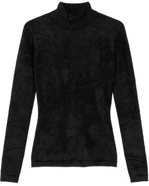 Versace Pull À Col Montant - Noir