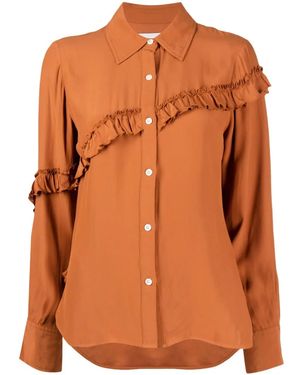 3.1 Phillip Lim Ruffled Long-sleeve Shirt - Orange