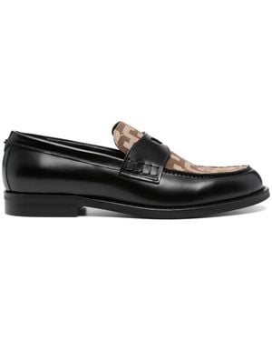Gcds Wirdo Monogram-Pattern Loafers - Black