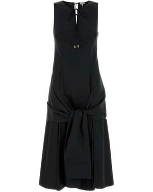 Loewe Poplin Dress Cotton - Black