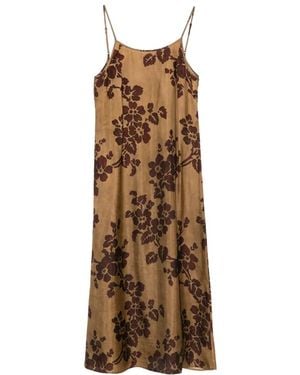 Uma Wang Anaya Floral-Print Midi Dress - Natural