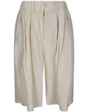 Uma Wang Poela Chevron-Pattern Pants - White