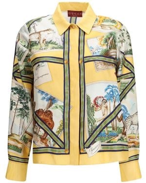 Gucci Silk Twill Shirt - Yellow