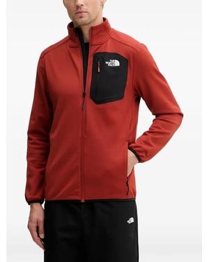 The North Face Logo-Print Zip-Up Sweatshirt - Red