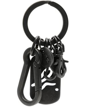 agnès b. Cut-Out Logo Detail Keychain - Black
