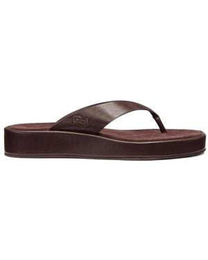 Reformation Plateau-Sandalen Mit Zehensteg - Braun